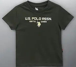 U.S. Polo Assn. Kids Regular fit Cotton Logo Short Sleeves Crew Neck T-Shirts